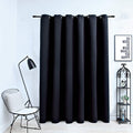 VidaXL Verdunkelungsvorhang mit Metallringen 290x245 cm Schwarz