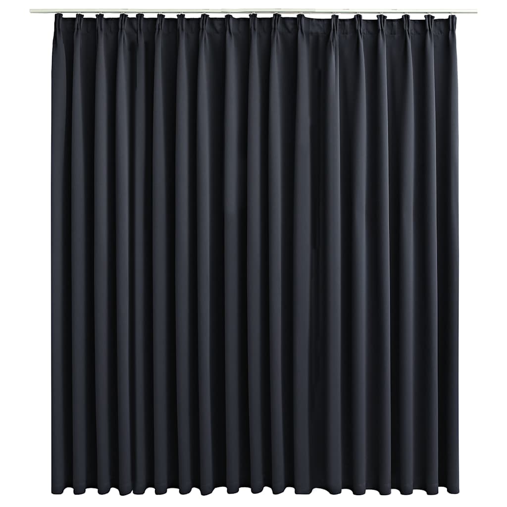 VidaXL Verdunkelungsvorhang mit Haken 290x245 cm Schwarz