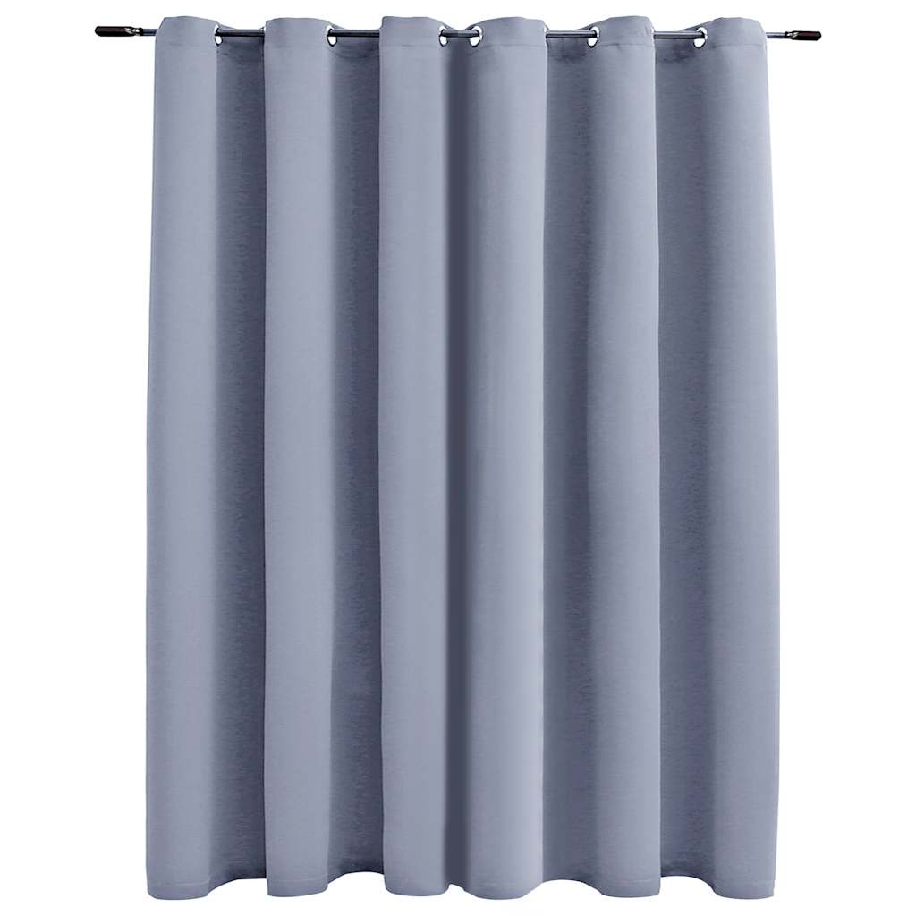 VidaXL Verdunkelungsvorhang mit Metallringen 290x245 cm Grau