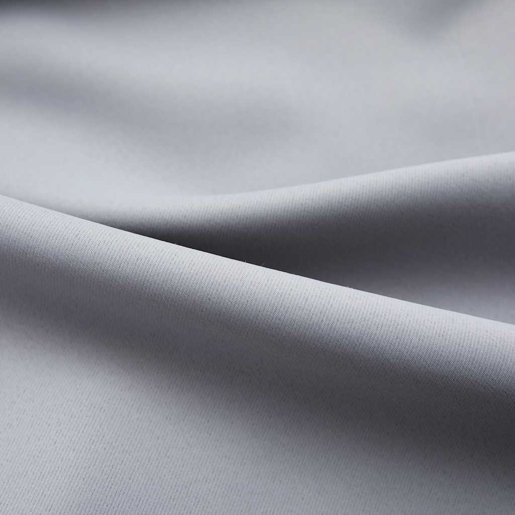 VidaXL Verdunkelungsvorhänge mit Haken, 2 Stück, 140 x 175 cm, Grau