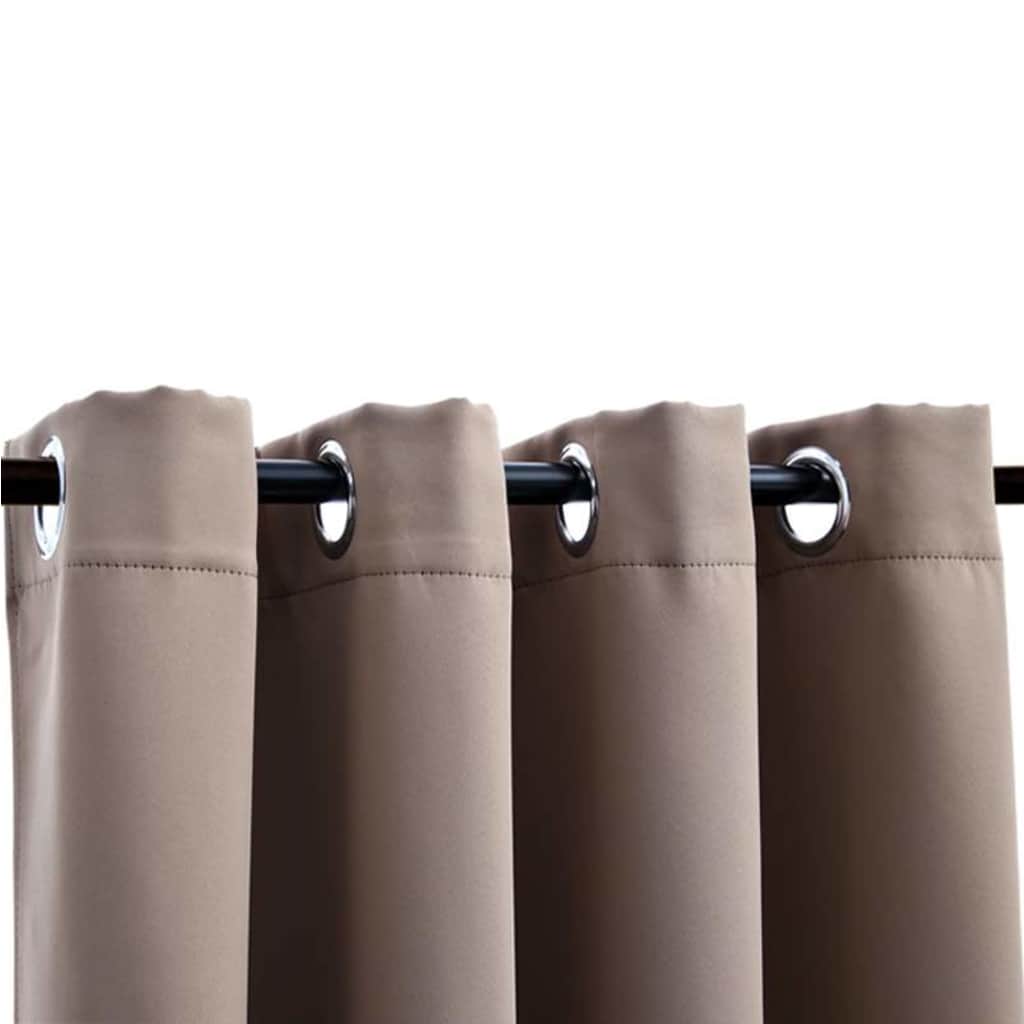 VidaXL Verdunkelungsvorhang mit Metallringen 290x245 cm Taupe