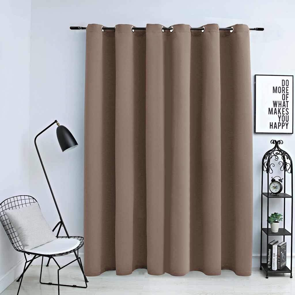 VidaXL Verdunkelungsvorhang mit Metallringen 290x245 cm Taupe
