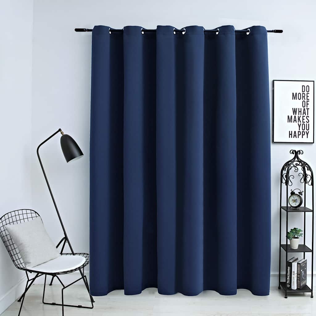 VidaXL Verdunkelungsvorhang mit Metallringen 290x245 cm Blau