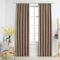 VidaXL Verdunkelungsvorhänge mit Haken, 2 Stück, 140 x 175 cm, Taupe