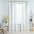 VidaXL Verdunkelungsvorhänge mit Haken, 2 Stück, 140 x 225 cm, Cremeweiß