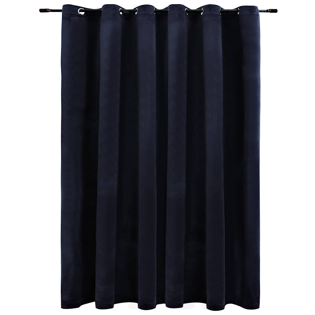VidaXL Verdunkelungsvorhang mit Ringen 290x245 cm Samt Schwarz