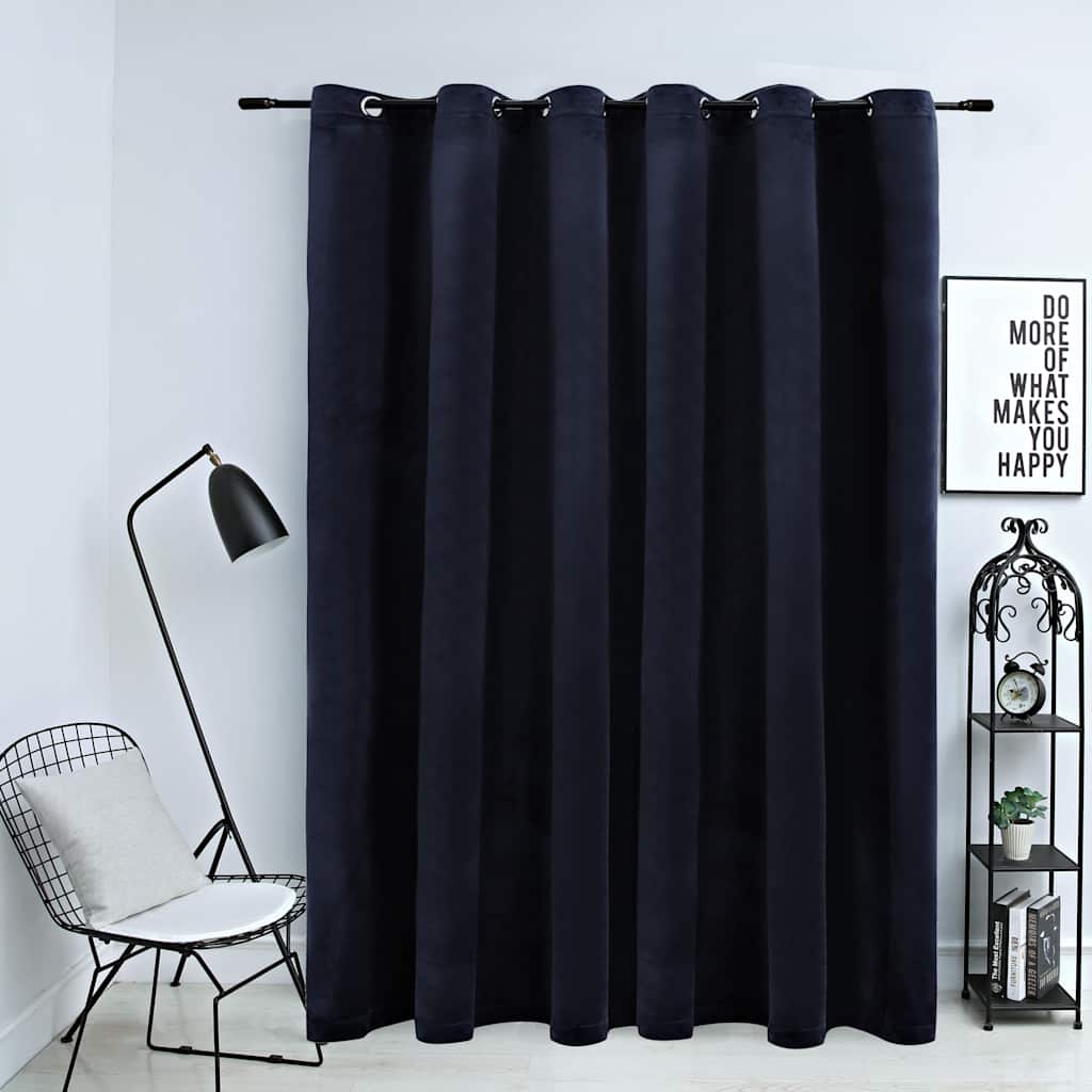 VidaXL Verdunkelungsvorhang mit Ringen 290x245 cm Samt Schwarz