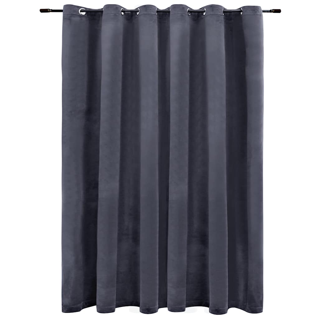 VidaXL Verdunkelungsvorhang mit Ringen 290x245 cm Samt anthrazit