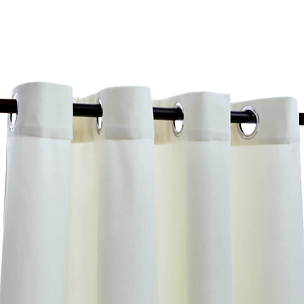 VidaXL Verdunkelungsvorhänge mit Ringen, 2 Stück, 140 x 225 cm, Samtcreme