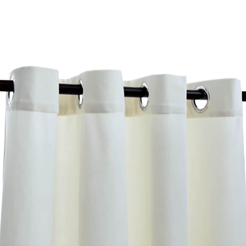 VidaXL Verdunkelungsvorhänge mit Ringen, 2 Stück, 140 x 245 cm, Samtcreme