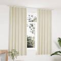 Vidaxl gordijnen verduisterend 2 st met haken 140x175 cm fluweel crème