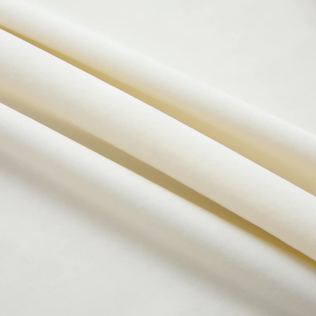 Vidaxl gordijnen verduisterend 2 st met haken 140x225 cm fluweel crème