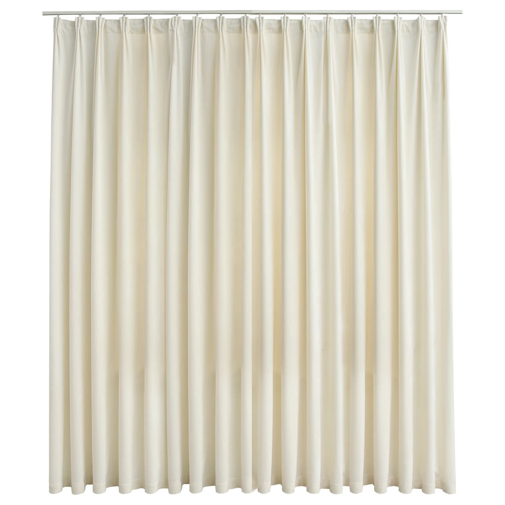 VidaXL Verdunkelungsvorhang mit Haken, 290 x 245 cm, Samtcreme