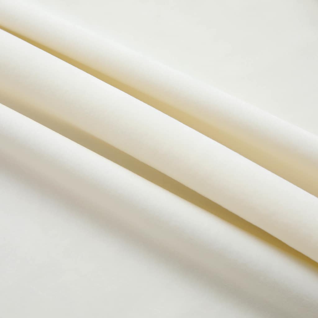 VidaXL Verdunkelungsvorhang mit Haken, 290 x 245 cm, Samtcreme