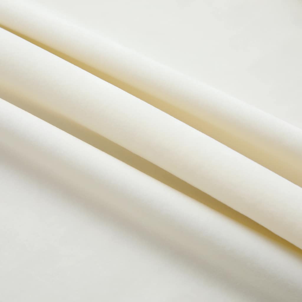 VidaXL Verdunkelungsvorhang mit Haken, 290 x 245 cm, Samtcreme