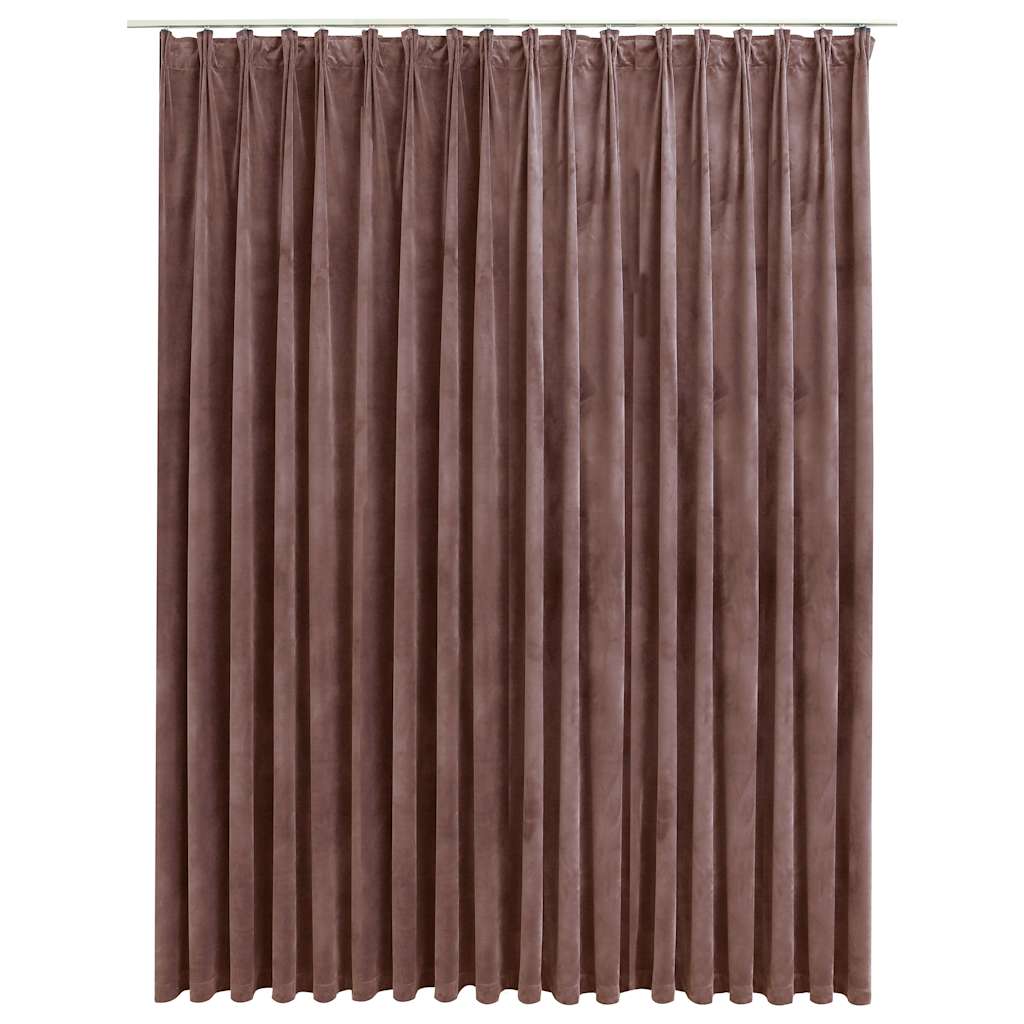 VidaXL Verdunkelungsvorhang mit Haken 290x245 cm Samt Antikrosa