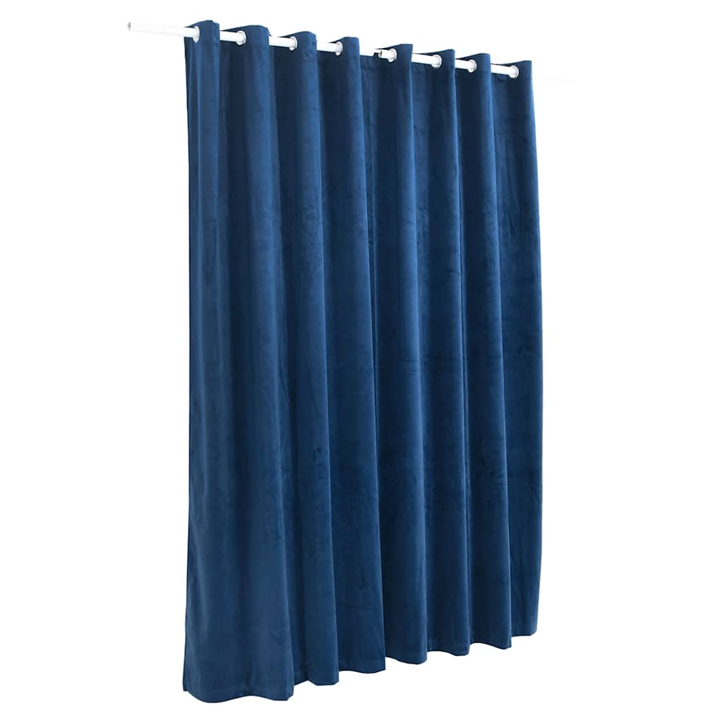 VidaXL Verdunkelungsvorhang mit Ringen 290x245 cm Samtblau