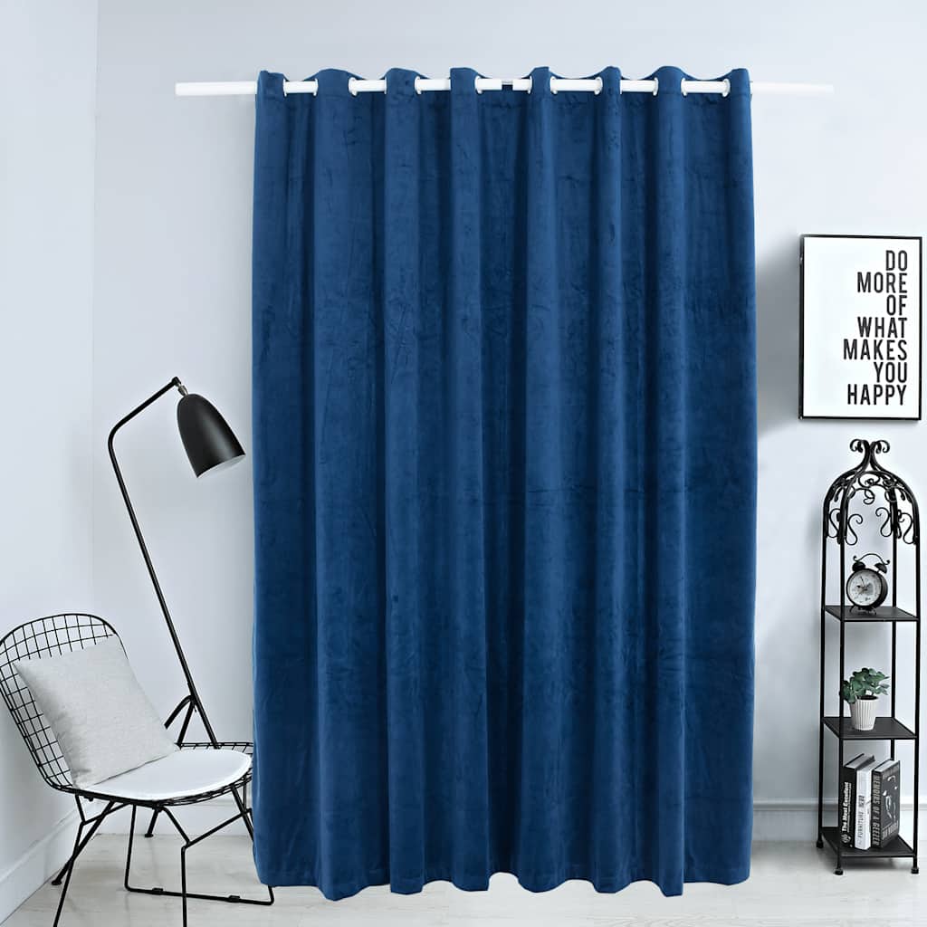 VidaXL Verdunkelungsvorhang mit Ringen 290x245 cm Samtblau