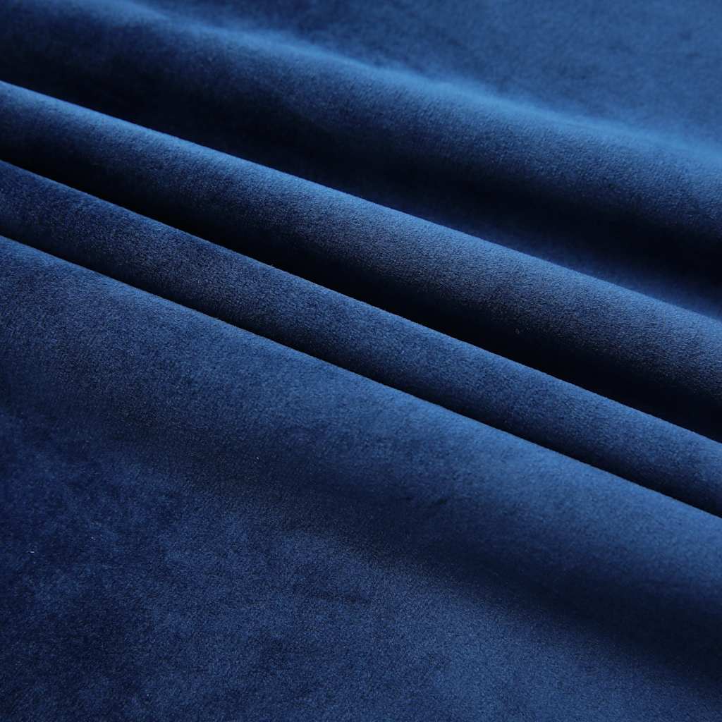 Vidaxl gordijn verduisterend met haken 290x245 cm fluweel blauw