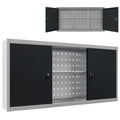 Vidaxl -Werkzeugschrank für die Wand, Metallgrau und Schwarz