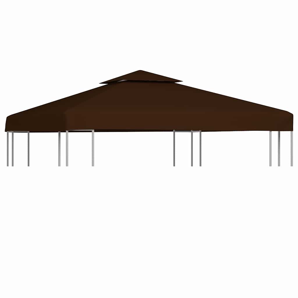 VidaXL Pavillondach, 2-stufig, 310 g/m², 3x3 m, Braun