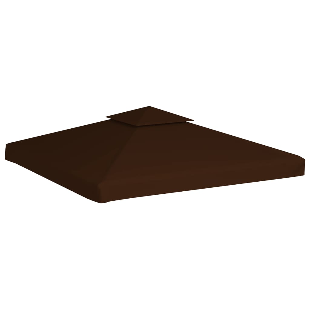 VidaXL Pavillondach, 2-stufig, 310 g/m², 3x3 m, Braun