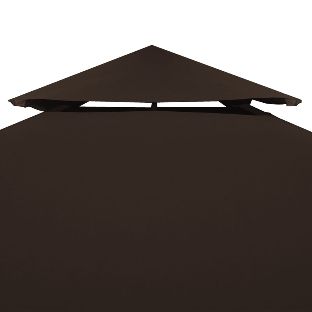 VidaXL Pavillondach, 2-stufig, 310 g/m², 3x3 m, Braun