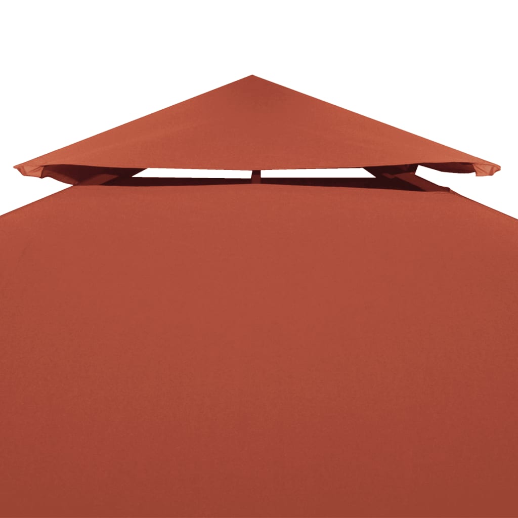 VidaXL Pavillondach, 2-stufig, 310 g/m², 3 x 3 m, Terrakotta
