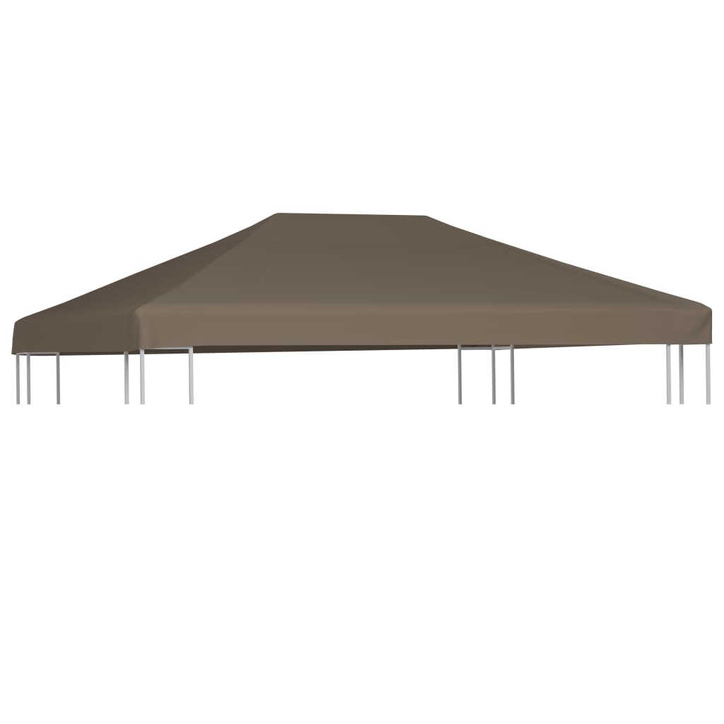 VidaXL Pavillondach 310 g/m² 3x3 m taupe
