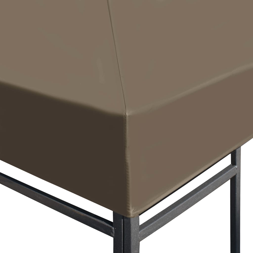 VidaXL Pavillondach 310 g/m² 3x3 m taupe