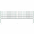 Vidaxl schuttingpaneel met palen ijzer 349x80 cm groen