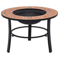 Vidaxl vuurschaal mozaïek 68 cm keramiek terracottakleurig