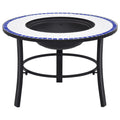 Vidaxl vuurschaal mozaïek 68 cm keramiek blauw en wit