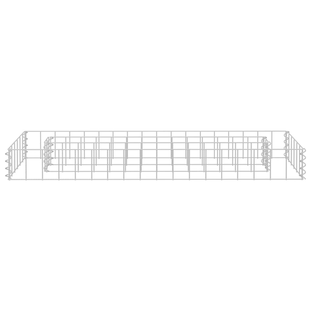 VidaXL Hochbeet-Gabionenpflanzgefäß 90x30x10 cm, verzinkter Stahl