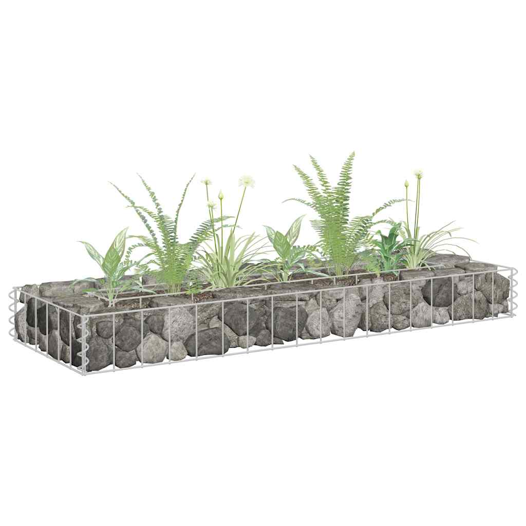 VidaXL Hochbeet-Gabionenpflanzgefäß 90x30x10 cm, verzinkter Stahl
