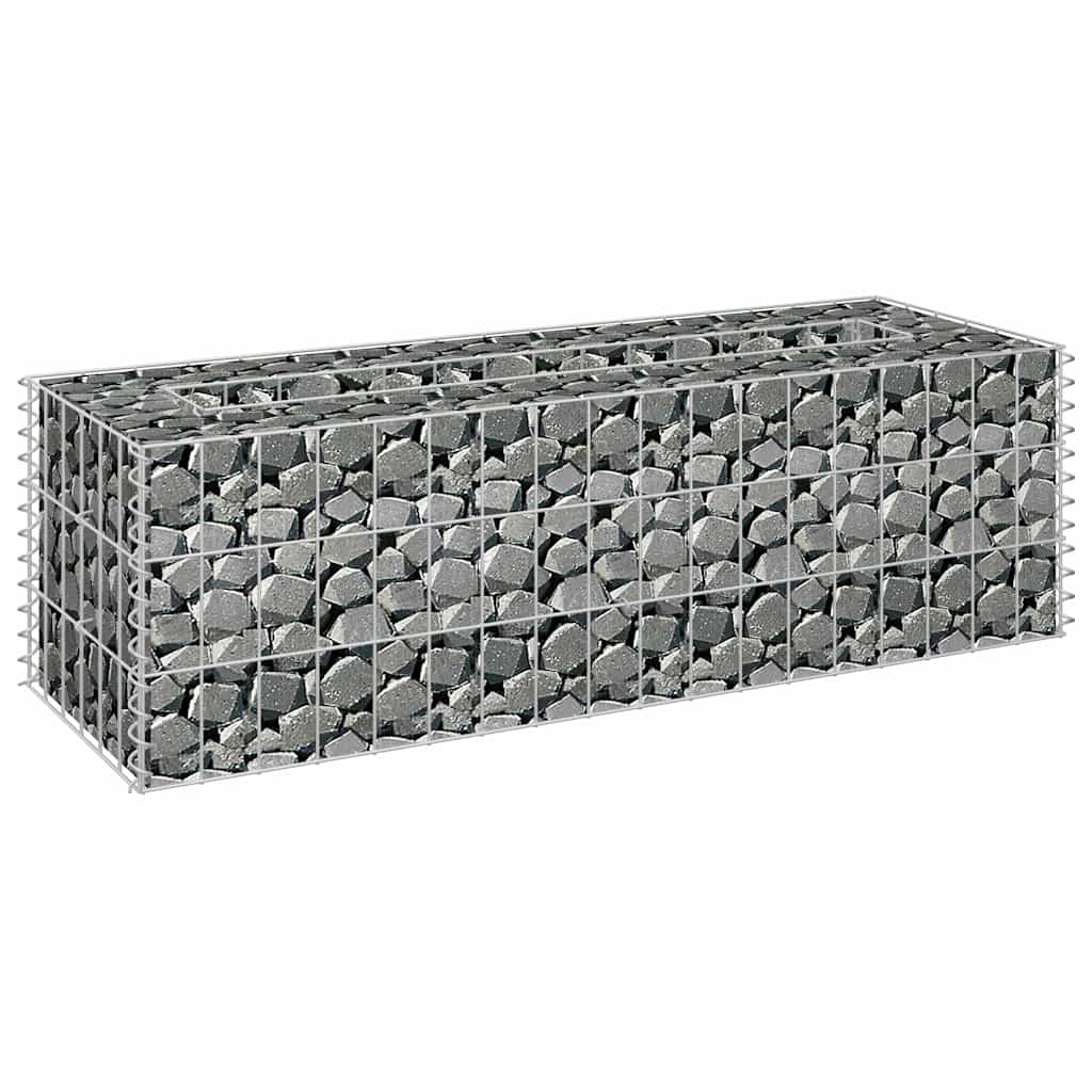 VidaXL Hochbeet-Gabionenpflanzkasten 90x30x30 cm, verzinkter Stahl
