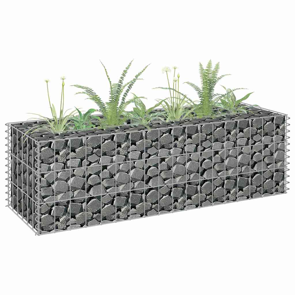 VidaXL Hochbeet-Gabionenpflanzkasten 90x30x30 cm, verzinkter Stahl