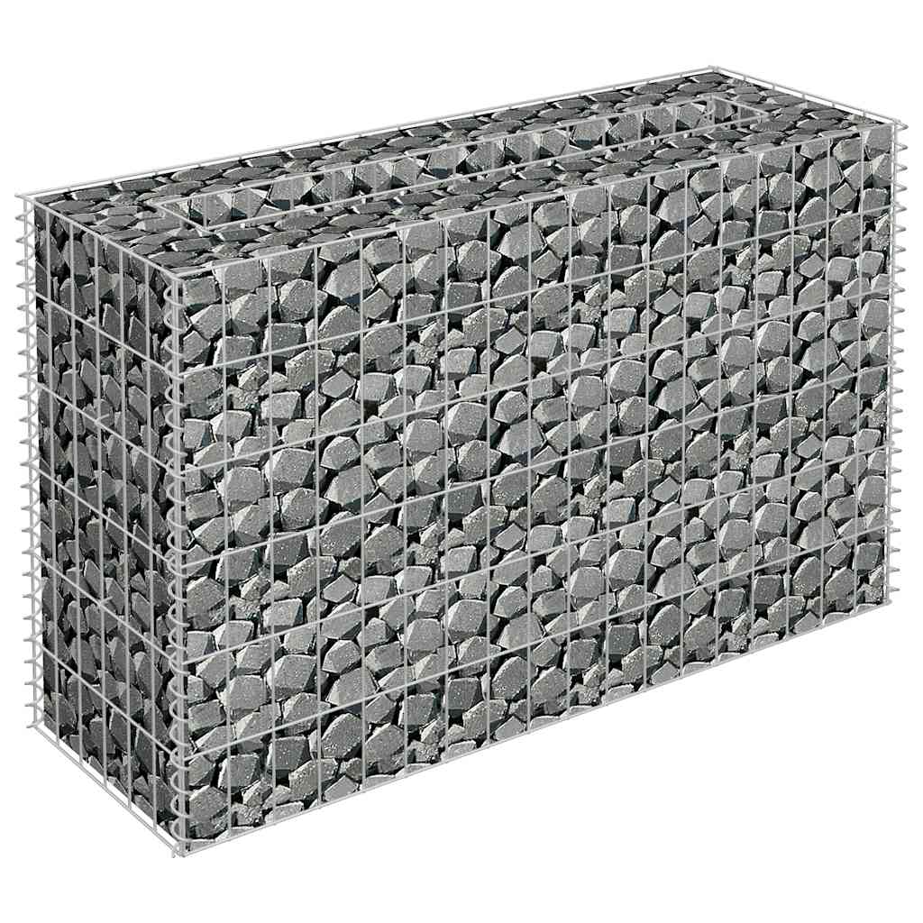 Vidaxl gabion plantenbak verhoogd 90x30x60 cm gegalvaniseerd staal
