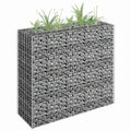 Vidaxl gabion plantenbak verhoogd 90x30x90 cm gegalvaniseerd staal