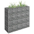 Vidaxl gabion plantenbak verhoogd 90x30x90 cm gegalvaniseerd staal