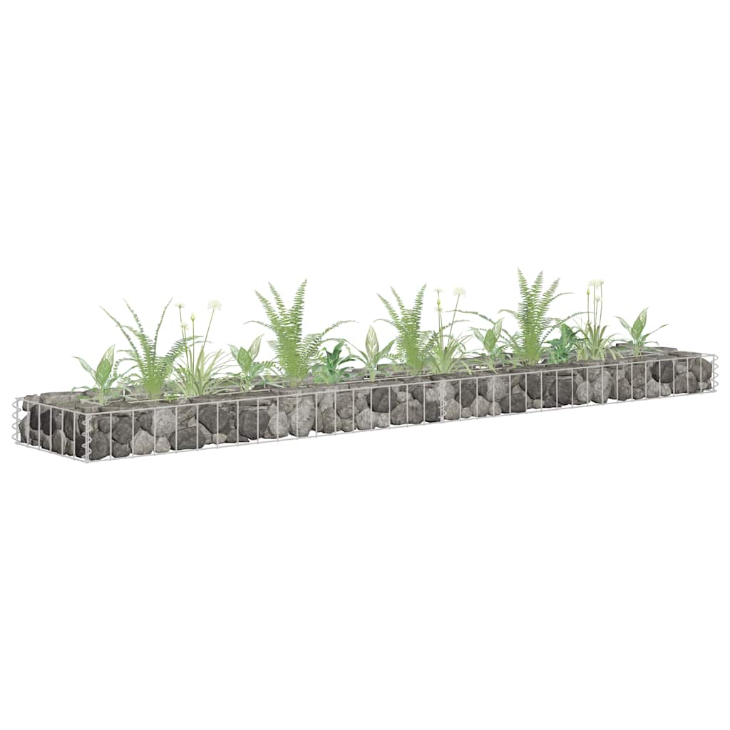 VidaXL Hochbeet-Gabionenpflanzgefäß 180x30x10 cm, verzinkter Stahl