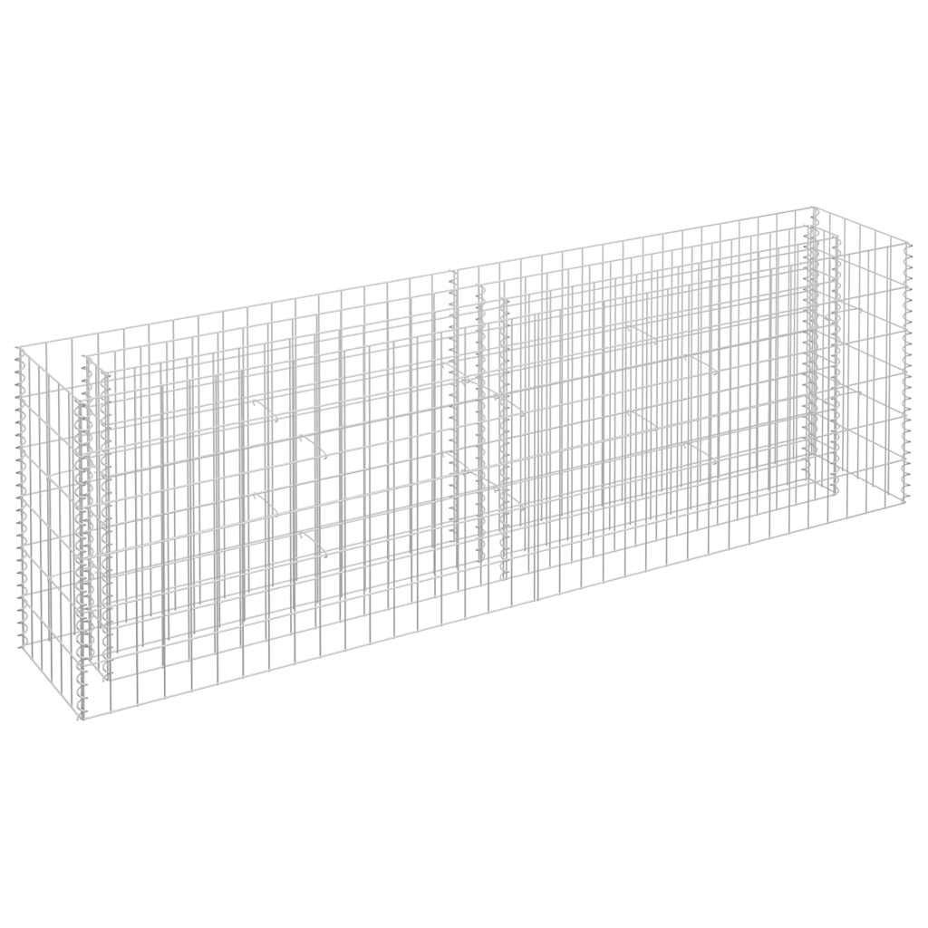 Vidaxl Gabionenplanzer erhöht 180 x 30 x 60 cm verzinkter Stahl