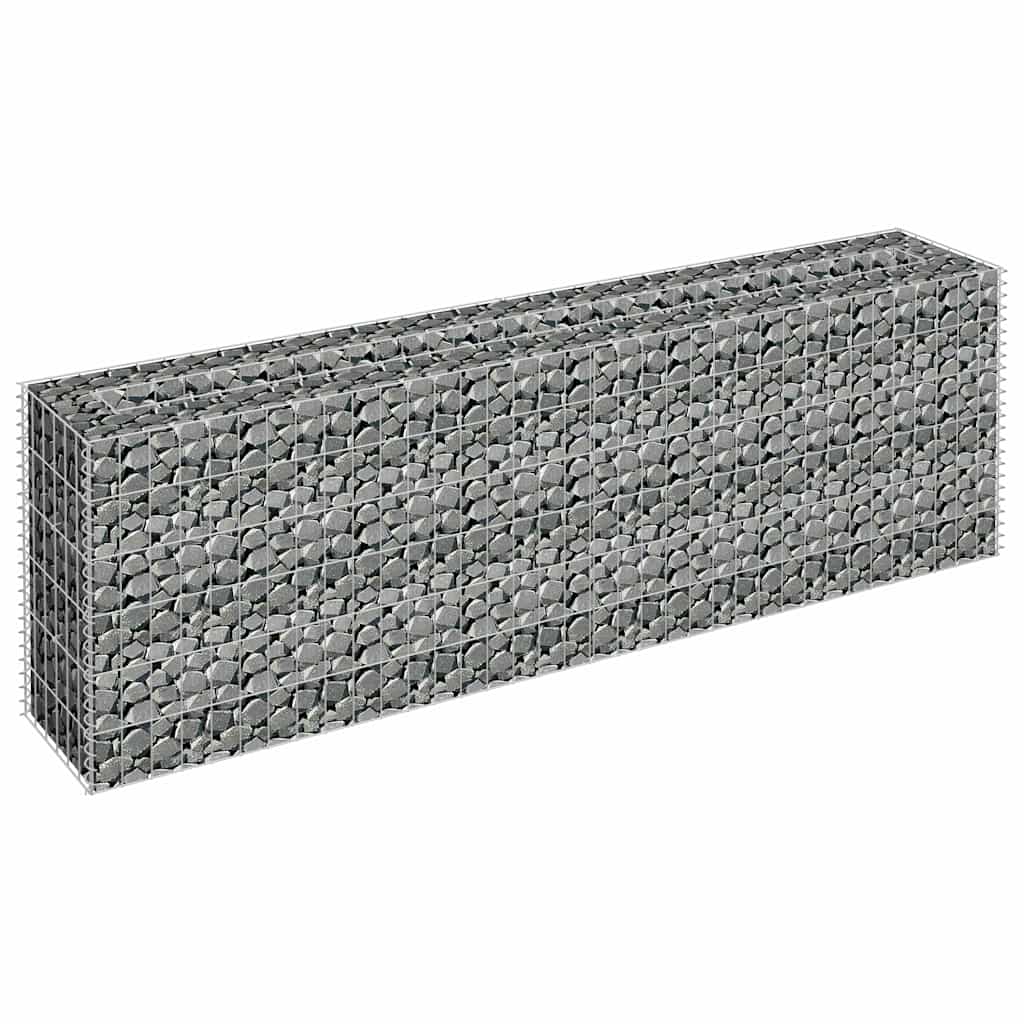 Vidaxl Gabionenplanzer erhöht 180 x 30 x 60 cm verzinkter Stahl