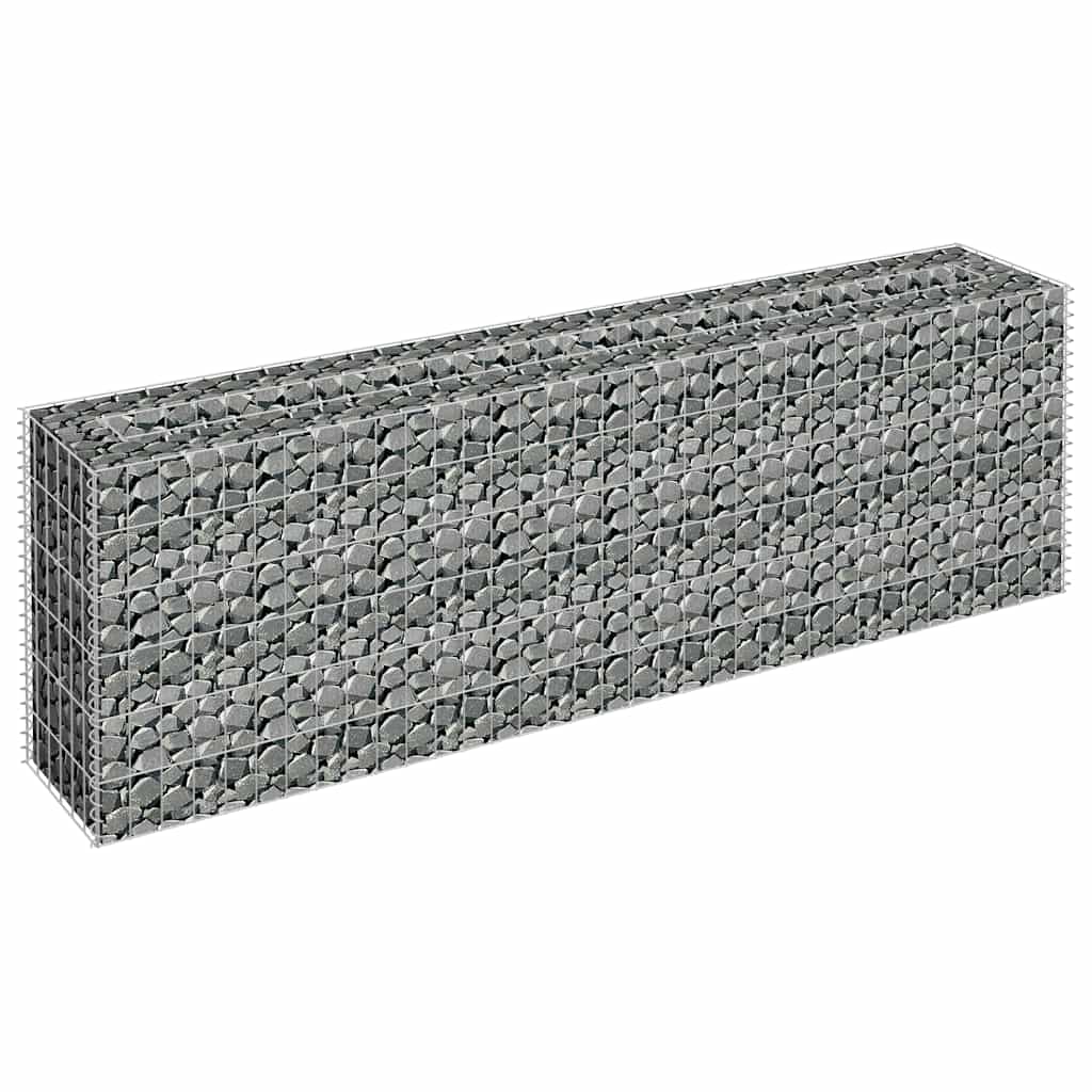 Vidaxl Gabionenplanzer erhöht 180 x 30 x 60 cm verzinkter Stahl