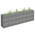 Vidaxl Gabionenplanzer erhöht 180 x 30 x 60 cm verzinkter Stahl