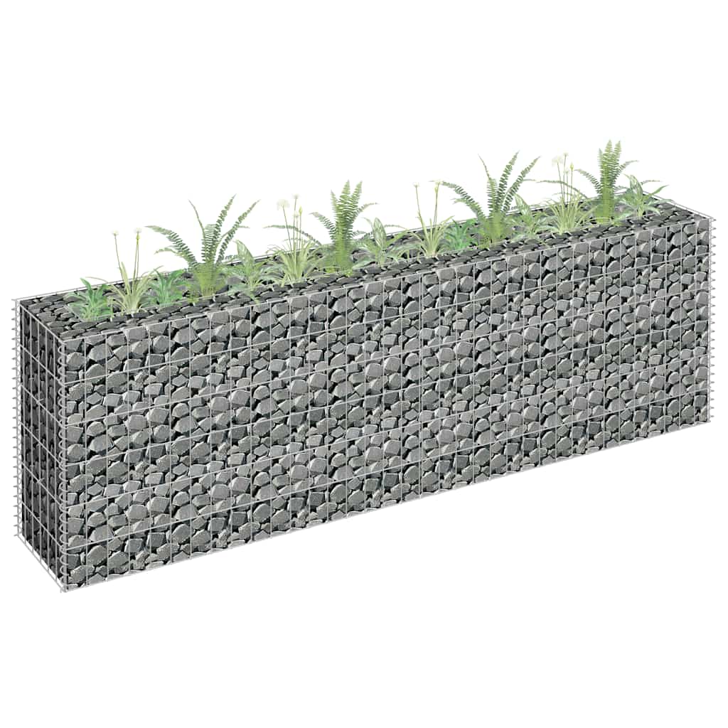 Vidaxl Gabionenplanzer erhöht 180 x 30 x 60 cm verzinkter Stahl