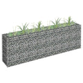 Vidaxl Gabionenplanzer erhöht 180 x 30 x 60 cm verzinkter Stahl