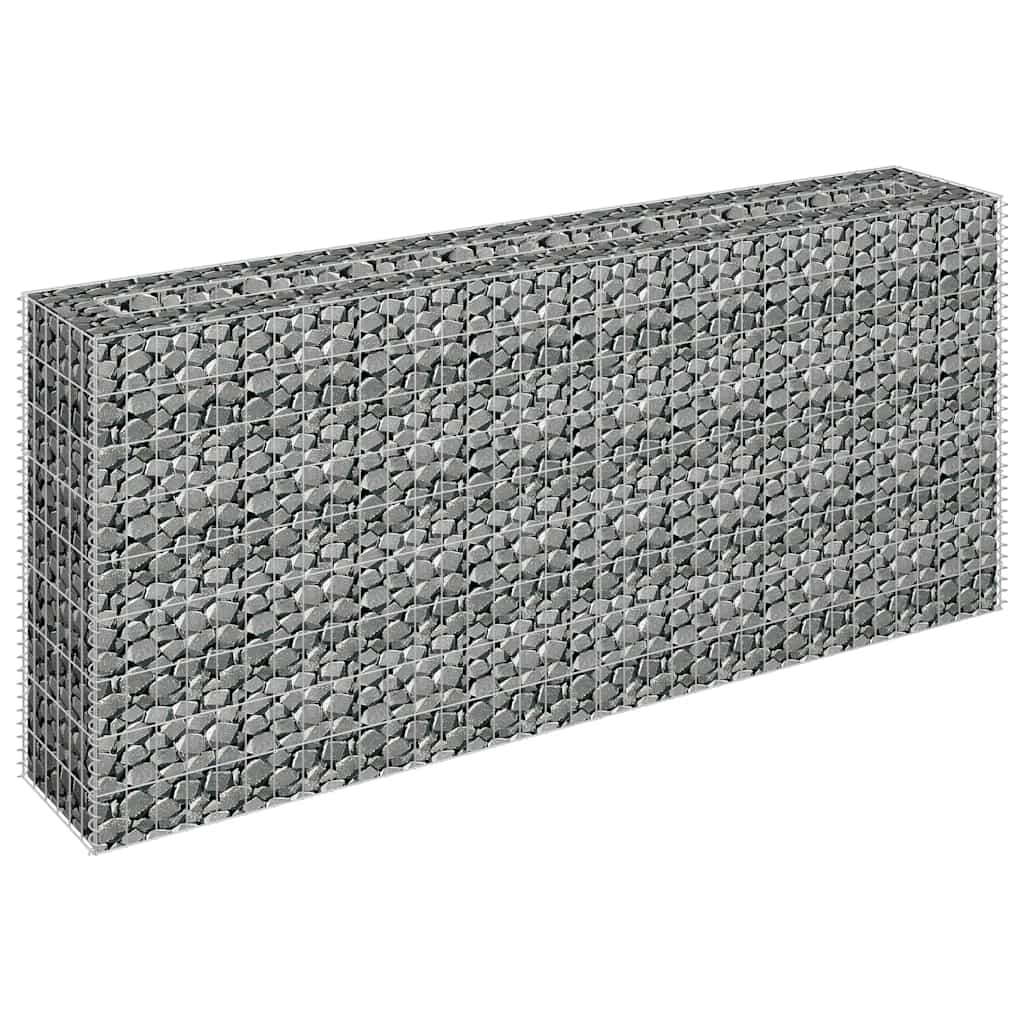 Vidaxl gabion plantenbak verhoogd 180x30x90 cm gegalvaniseerd staal