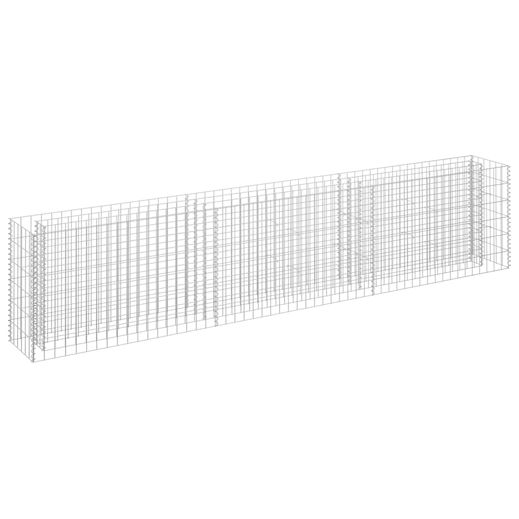 Vidaxl Gabionenplanzer erhöht 270 x 30 x 60 cm verzinkter Stahl