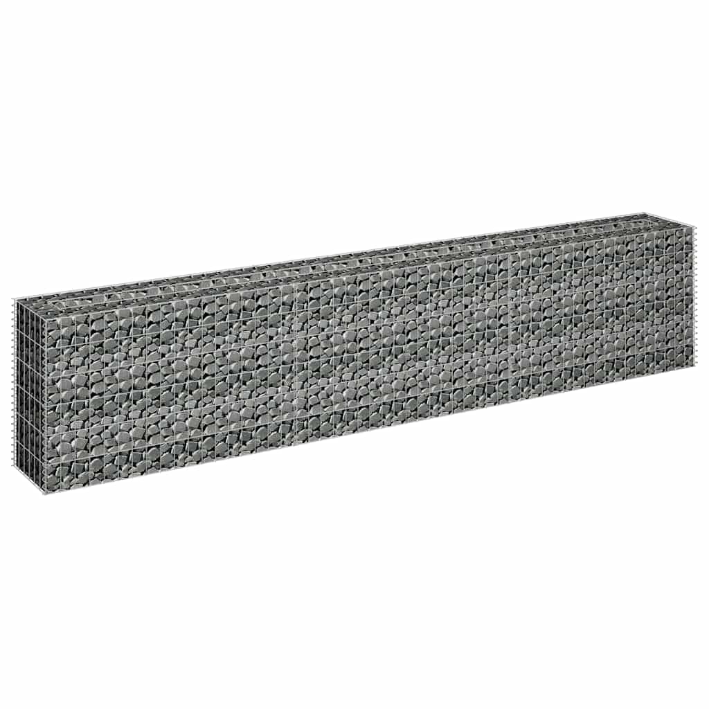 Vidaxl Gabionenplanzer erhöht 270 x 30 x 60 cm verzinkter Stahl